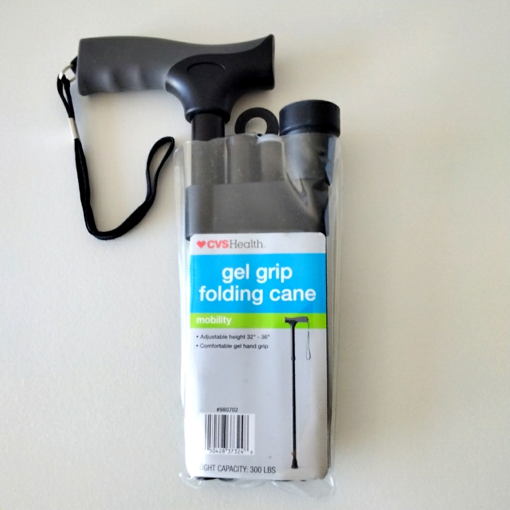 CVS GEL GRIP FOLDING CANE